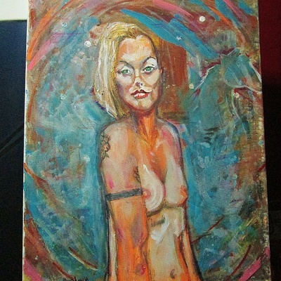 Bloom and horse eye sky, a painting