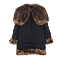 PHIM CREW X 15F MCP WOLF FUR LONG PADDED COAT - Thumbnail 1