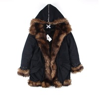 PHIM CREW X 15F MCP WOLF FUR LONG PADDED COAT - Thumbnail 2