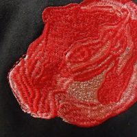 JAPANESE STYLE RED ROSE EMBROIDERED SWEATSHIRT R647 - Thumbnail 4