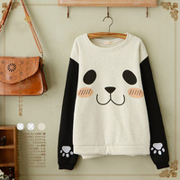 Cute Panda Fleece Sweater - Thumbnail 2
