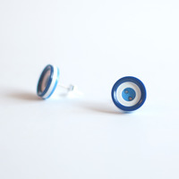 Blue Vinage Earrings ER1009 - Thumbnail 2