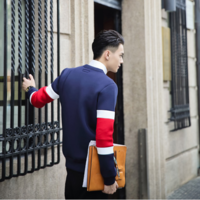 JAPANESE FASHION GEOMETRIC MOSAIC FIGURED SWEATSHIRT K3206 - Thumbnail 4