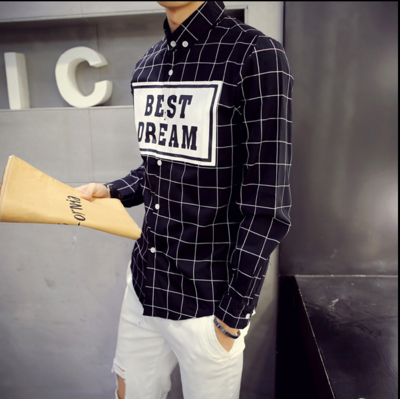 JAPANESE STREET FASHION LETTERS PRINTED CASUAL SHIRT V072