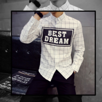 JAPANESE STREET FASHION LETTERS PRINTED CASUAL SHIRT V072 - Thumbnail 2