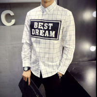 JAPANESE STREET FASHION LETTERS PRINTED CASUAL SHIRT V072 - Thumbnail 3