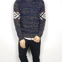 JAPANESE STYLE DOT KNITTED CASUAL SWEATER F916 - Thumbnail 1