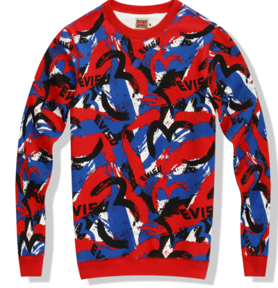 EVIS BRAND ABSTRACT PATTERN DESIGN COLORFUL SWEATSHIRT