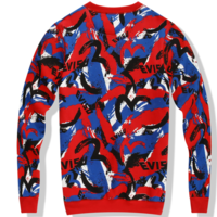 EVIS BRAND ABSTRACT PATTERN DESIGN COLORFUL SWEATSHIRT - Thumbnail 1