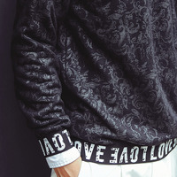 JAPANESE STREET STYLE ETHNIC FLORAL PRINTED SWEATSHIRT FALL - Thumbnail 1