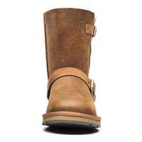 AUMU AUSTRALIA CHESTNUT CRAZE BROWN SHEEPSKIN WATERPROOF LEATHER BOOTS - Thumbnail 4