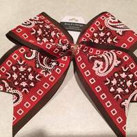 Red Bandana Cheer Bow - Thumbnail 1