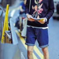 KOREAN STYLE TULIP EMBROIDERED UNISEX COTTON SWEATSHIRT - Thumbnail 1