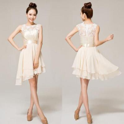 Short bridesmaid dress,cheap prom dress,junior bridesmaid dress,champagne bridesmaid dresses,custom bridesmaid dresses,159376