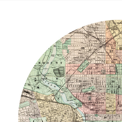 Philadelphia (2) - city poster - city map poster print