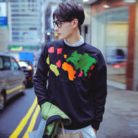 COLORFUL PIECES PATCHWORK ART JAPANESE STYLE UNISEX SWEATSHIRT - Thumbnail 1