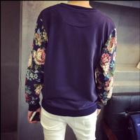 BIG FLORAL PRINTED WITH LETTERS FIGURED UNISEX SWEATSHIRT - Thumbnail 2