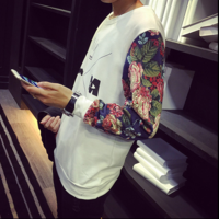 BIG FLORAL PRINTED WITH LETTERS FIGURED UNISEX SWEATSHIRT - Thumbnail 3