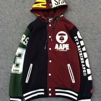 UNIVERSE BATHING 93 RETRO CARDIGAN MULTICOLORED HOODIE SWEATER JACKET - Thumbnail 3