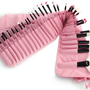 32 Piece Baby Pink Brush Set with Carrying Case-1