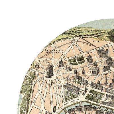 Paris - city poster (2) - city map poster print