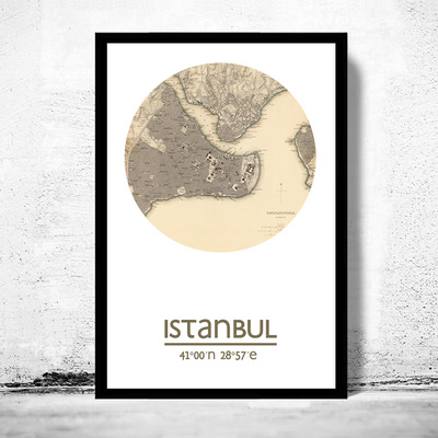 Istanbul - city poster - city map poster print