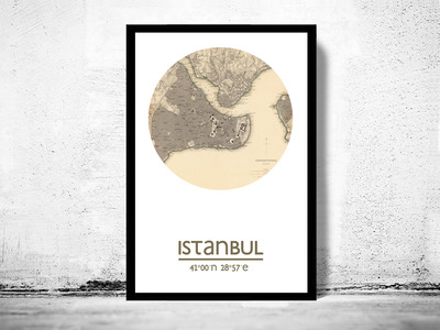 ISTANBUL - city poster - city map poster print