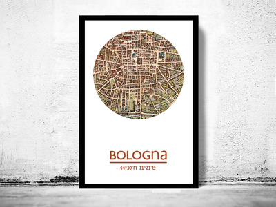 BOLOGNA - city poster - city map poster print