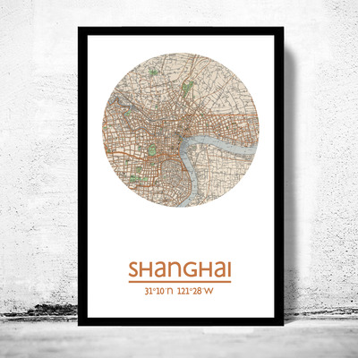 Shanghai - city poster - city map poster print - Thumbnail 4