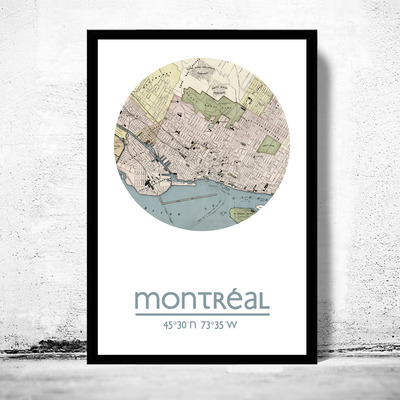 MontrÉal - city poster - city map poster print
