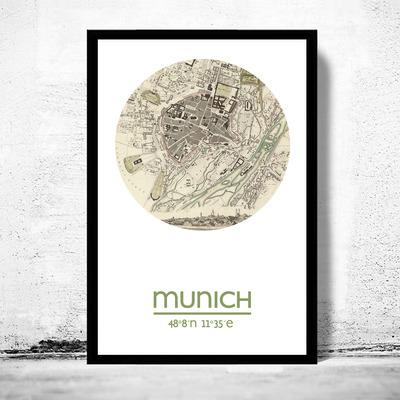 Munich - city poster - city map poster print - Thumbnail 3