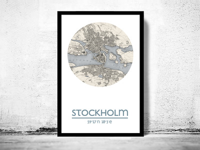 STOCKHOLM - city poster - city map poster print