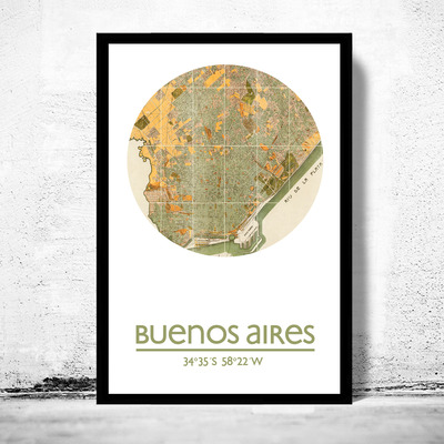 Buenos aires - city poster - city map poster print