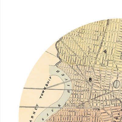 Jersey city - city poster - city map poster print