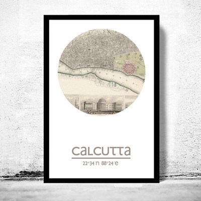 Calcutta - city poster - city map poster print - Thumbnail 5
