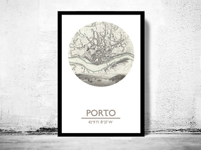 PORTO - city poster - city map poster print