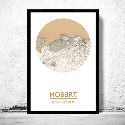 Hobart - city poster - city map poster print - Thumbnail 3
