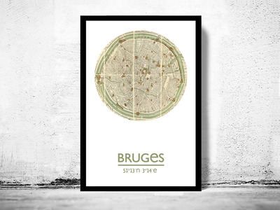 BRUGES - city poster - city map poster print