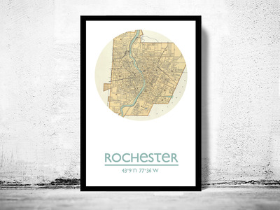 ROCHESTER - city poster - city map poster print