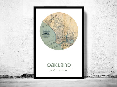OAKLAND - city poster - city map poster print