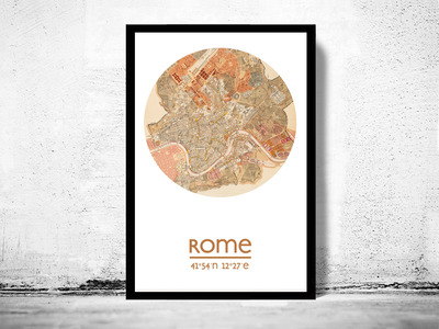 ROME - city poster - city map poster print