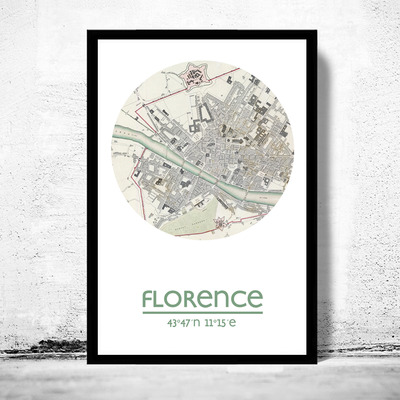 Florence - city poster - city map poster print - Thumbnail 5