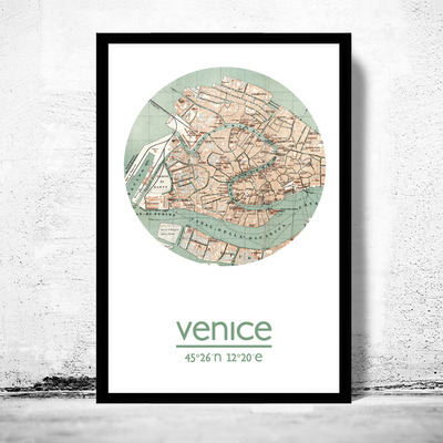Venice - city poster - city map poster print