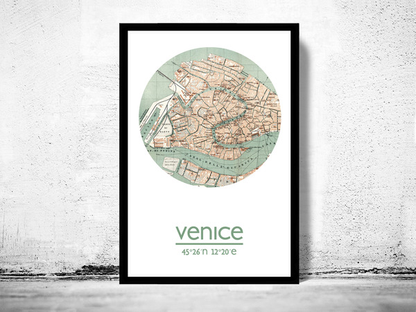 VENICE - city poster - city map poster print