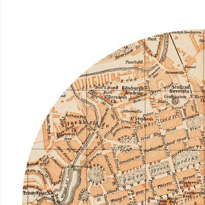 Edinburgh - city poster - city map poster print