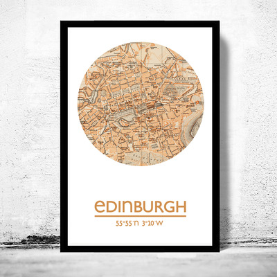 Edinburgh - city poster - city map poster print - Thumbnail 4