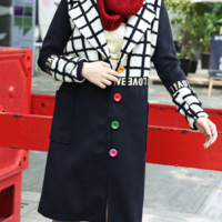 CarROUsel FASHION PLAID WITH CANDY BUTTONS OVERCOAT H53U903 - Thumbnail 4