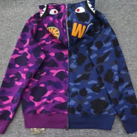 BATHING BAP UNIVERSE SHARK FULL ZIP HOODIE CAMO PURPLE BLUE SWEATSHIRT - Thumbnail 2