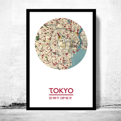 Tokyo - city poster - city map poster print - Thumbnail 5