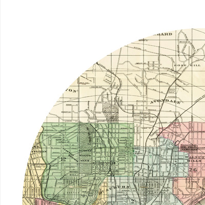 Cincinnati - city poster - city map poster print